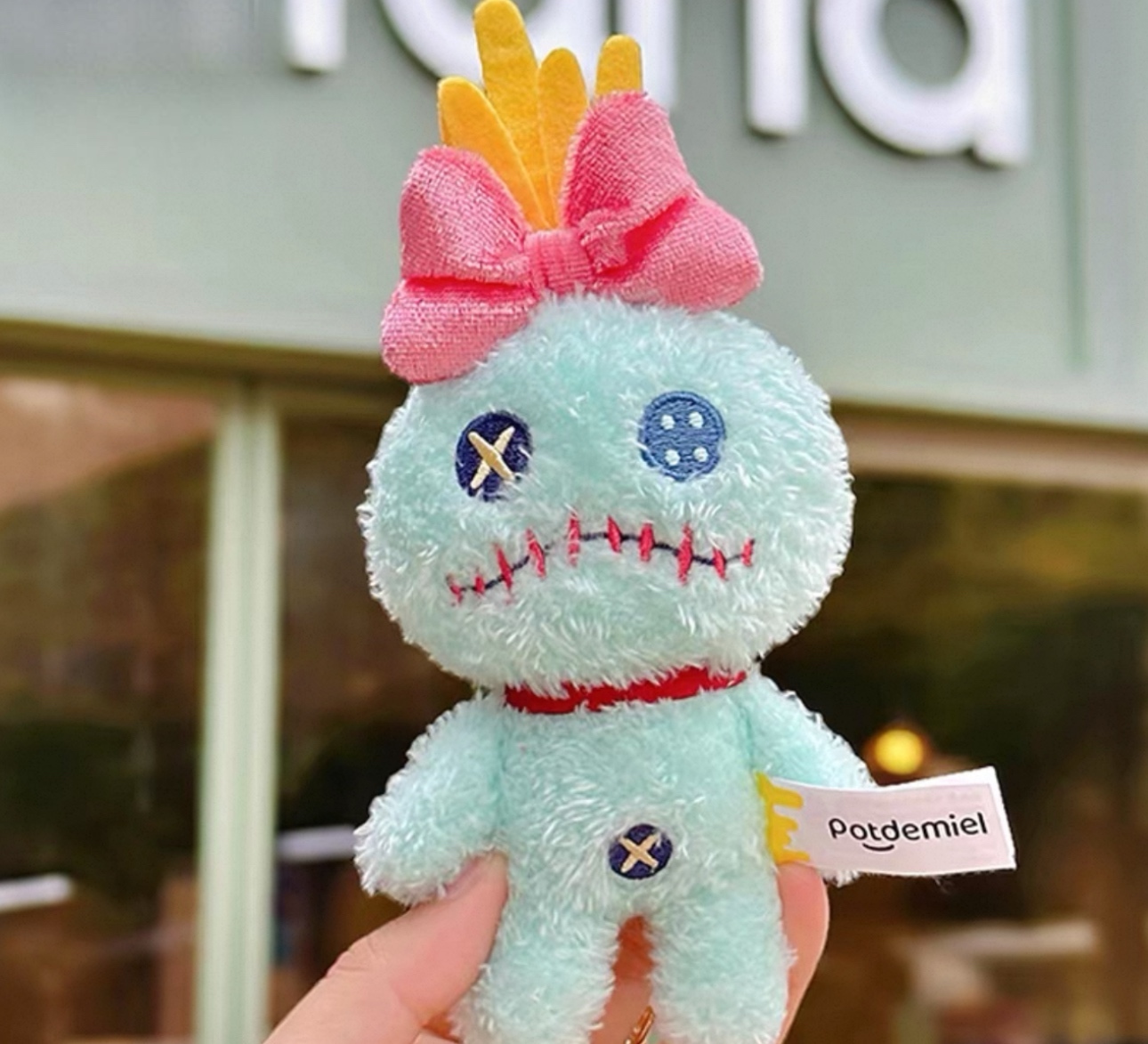 DISNEY 迪士尼 史迪奇 鈕釦娃娃 吊飾 絨毛玩具 可愛 正版授權