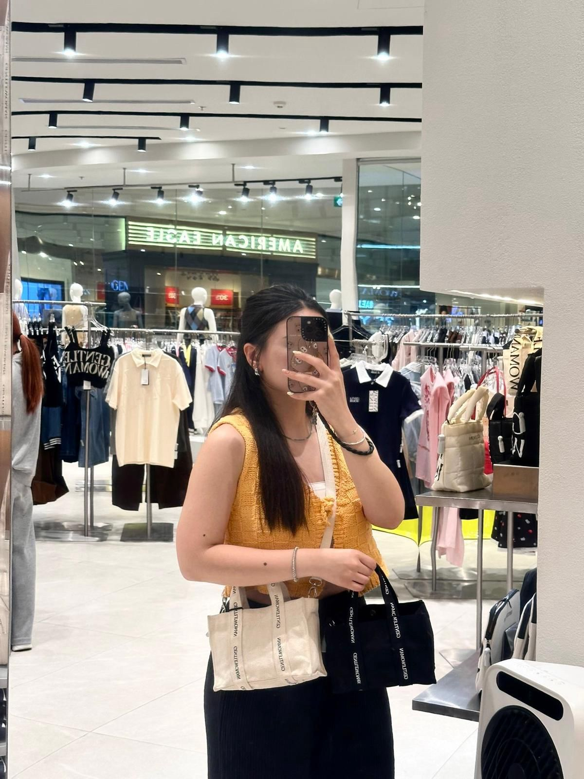 Gentle Woman Micro Box Tote Bag(Black)