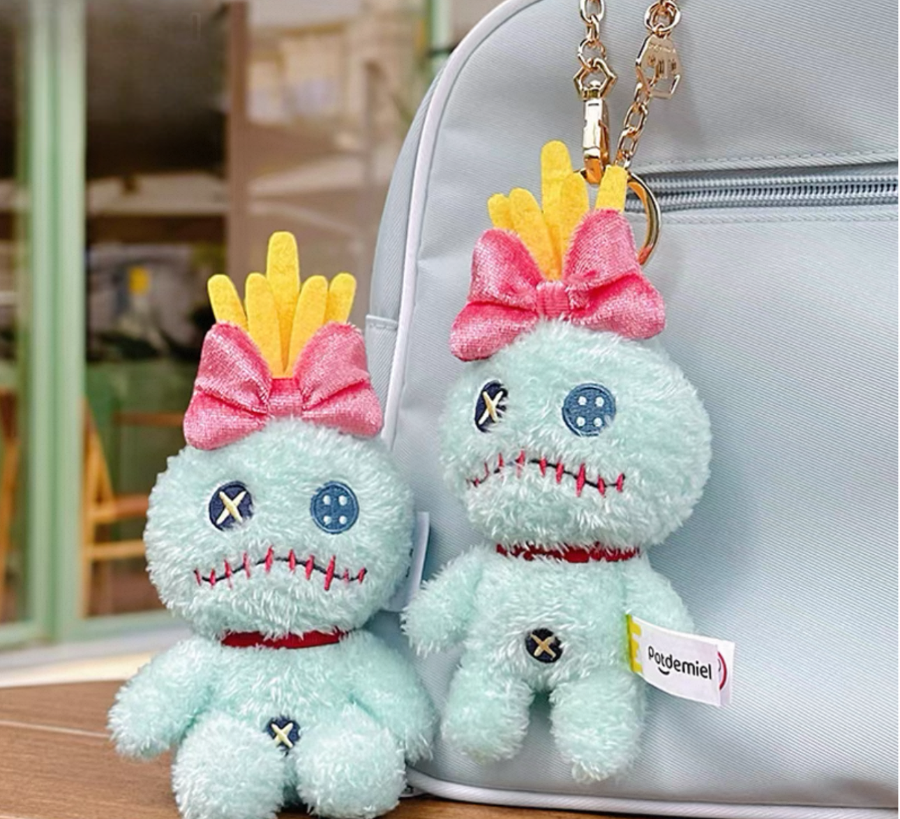 DISNEY 迪士尼 史迪奇 鈕釦娃娃 吊飾 絨毛玩具 可愛 正版授權