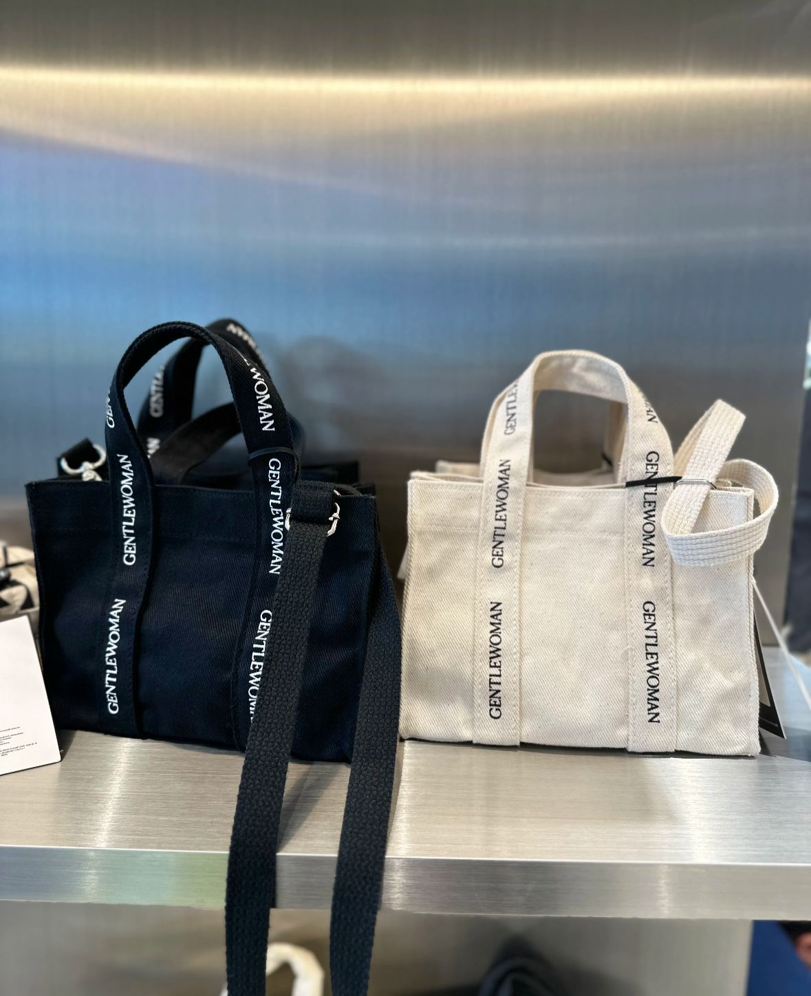 Gentle Woman Micro Box Tote Bag(Black)