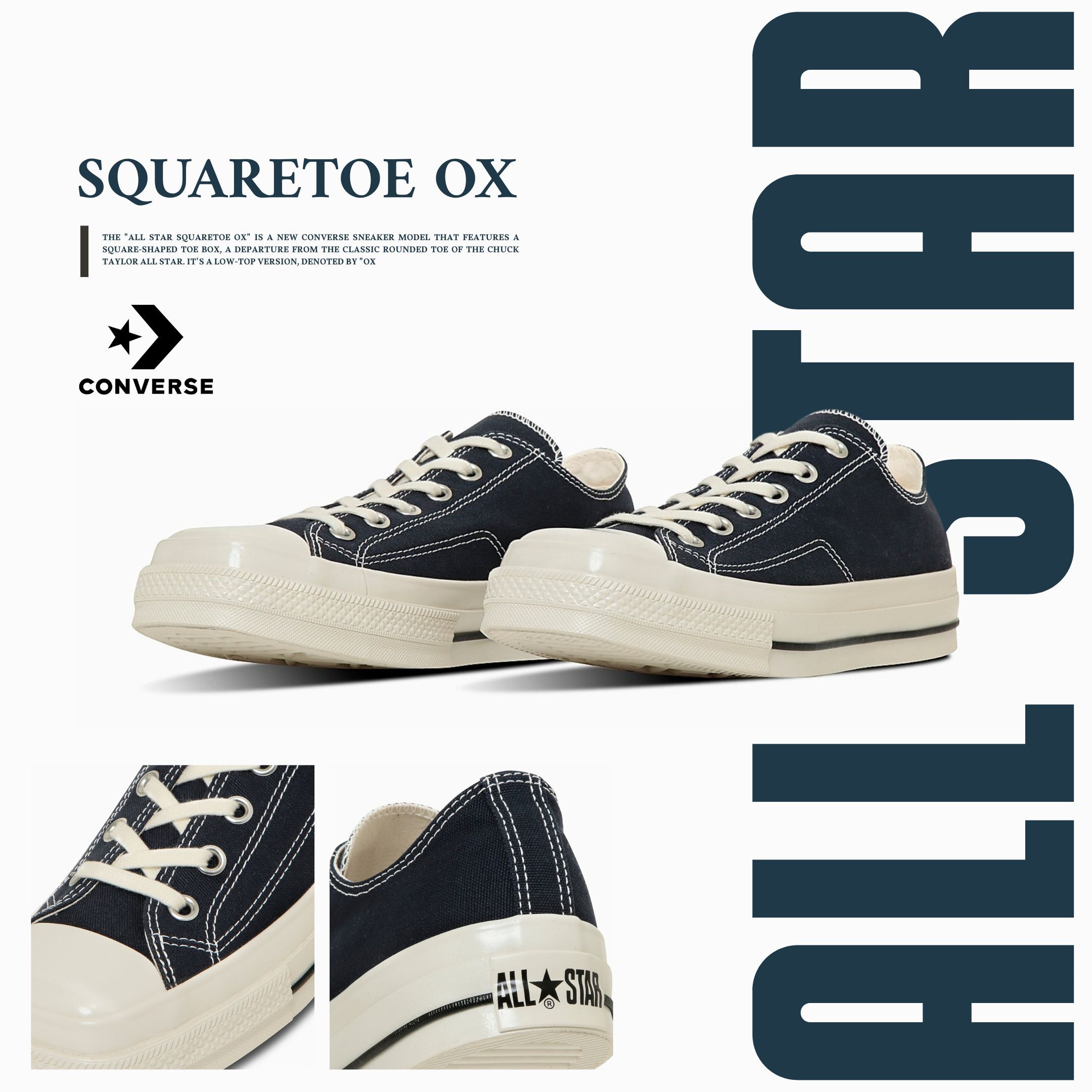 NICEDAY 代購 Converse 匡威 ALL STAR SQUARETOE OX 方頭 海軍藍 深藍 藍 經典 帆布鞋 31316151