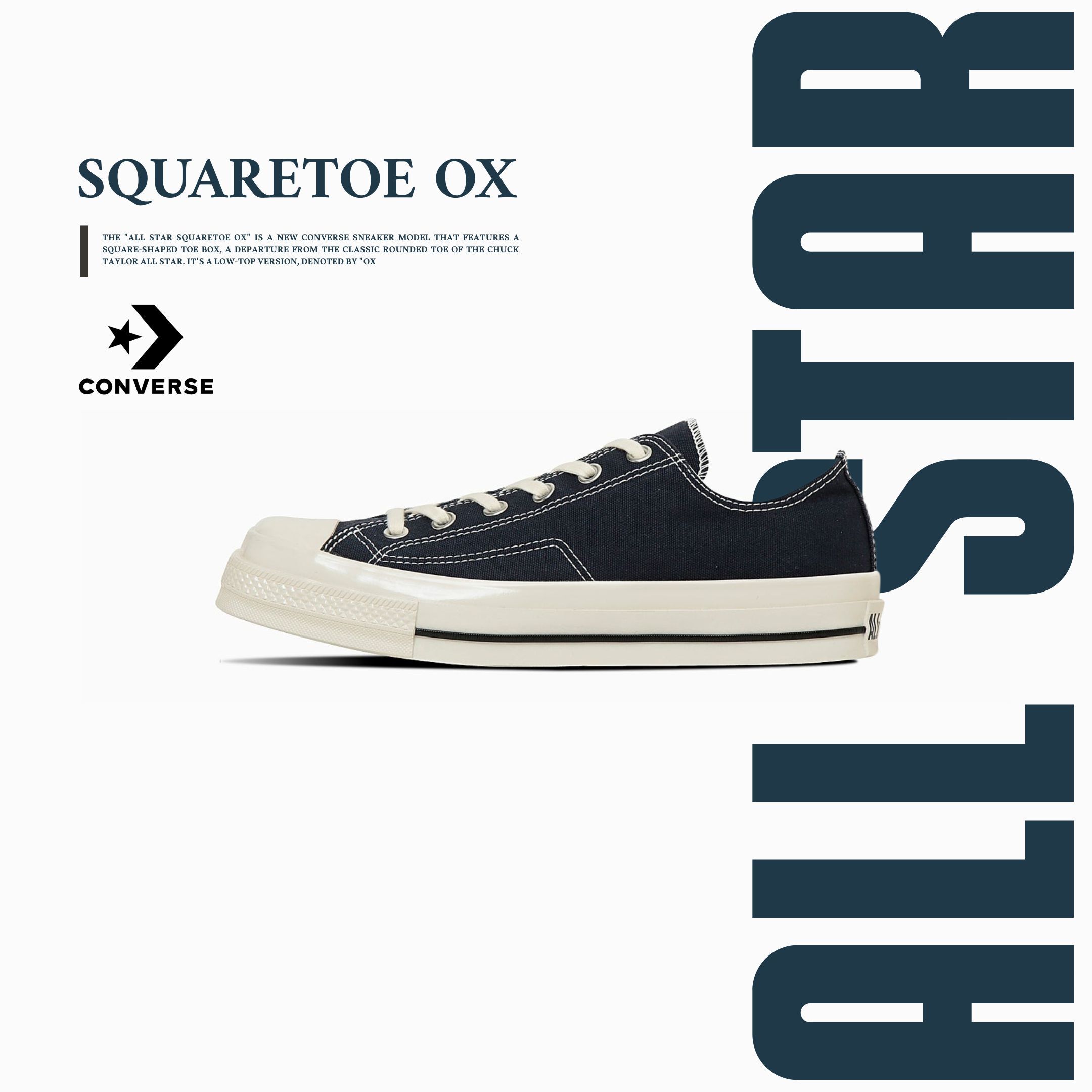 NICEDAY 代購 Converse 匡威 ALL STAR SQUARETOE OX 方頭 海軍藍 深藍 藍 經典 帆布鞋 31316151