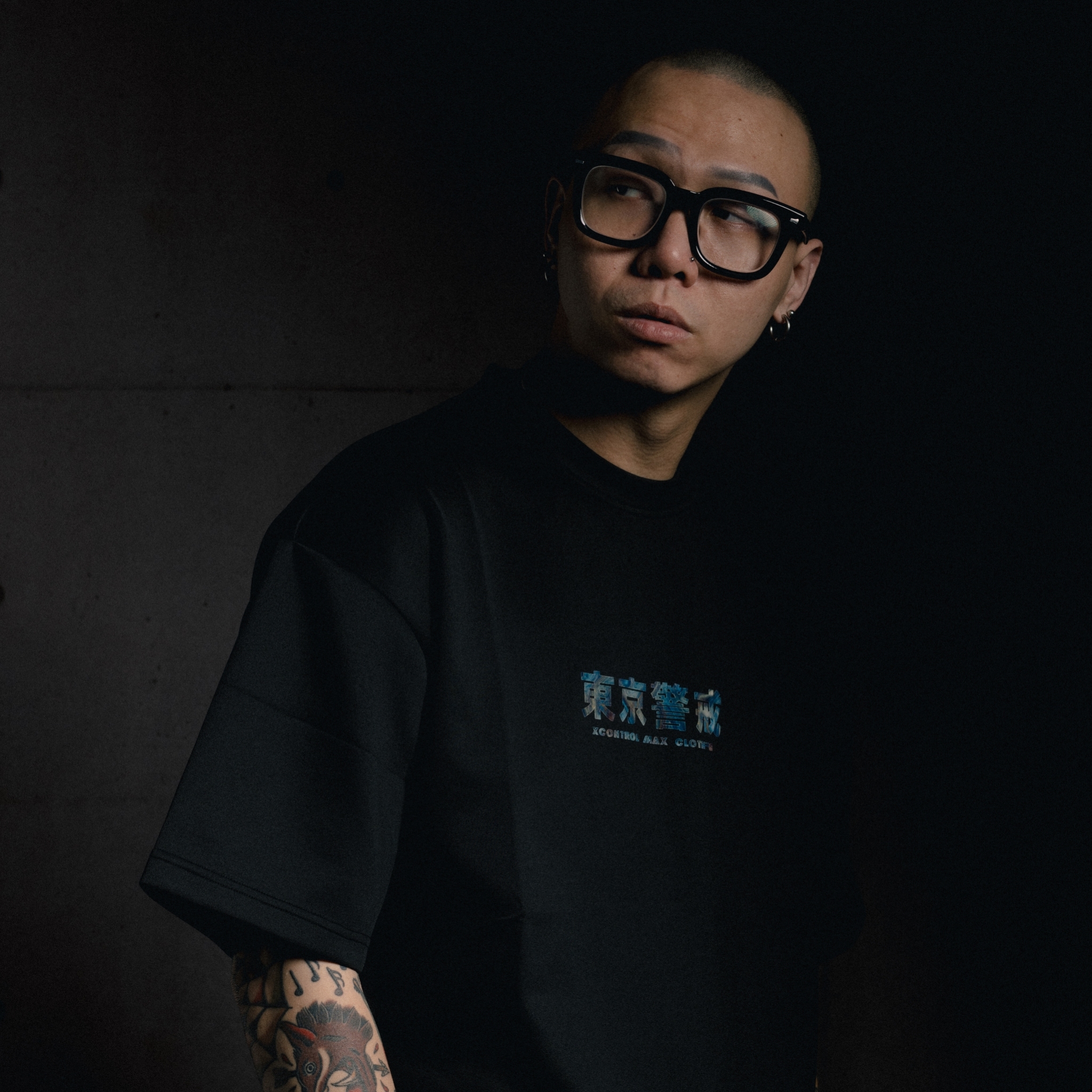 XCTRL 東京警戒光柵寬版短T-藍