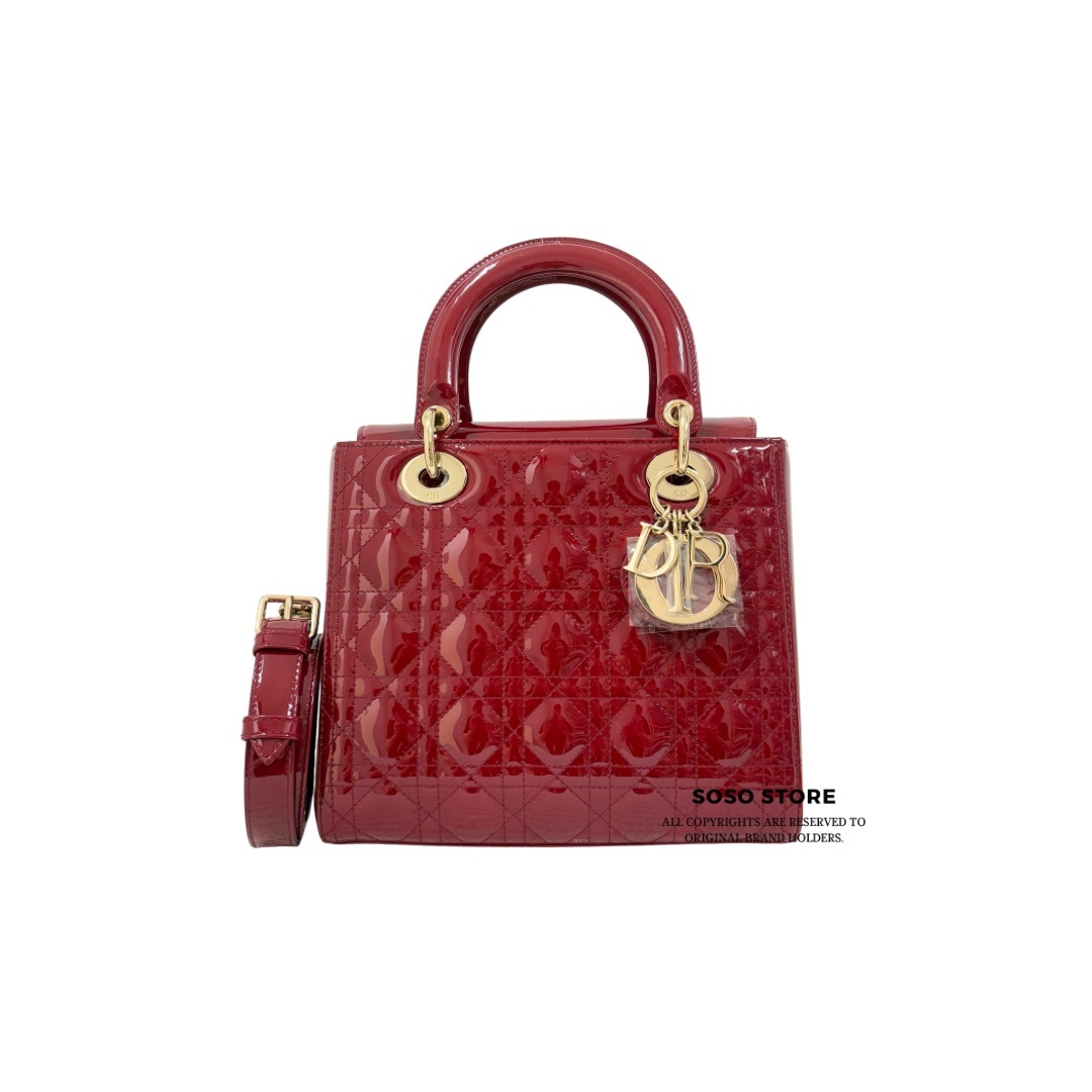 Dior Lady Dior Medium - Red / Ghw