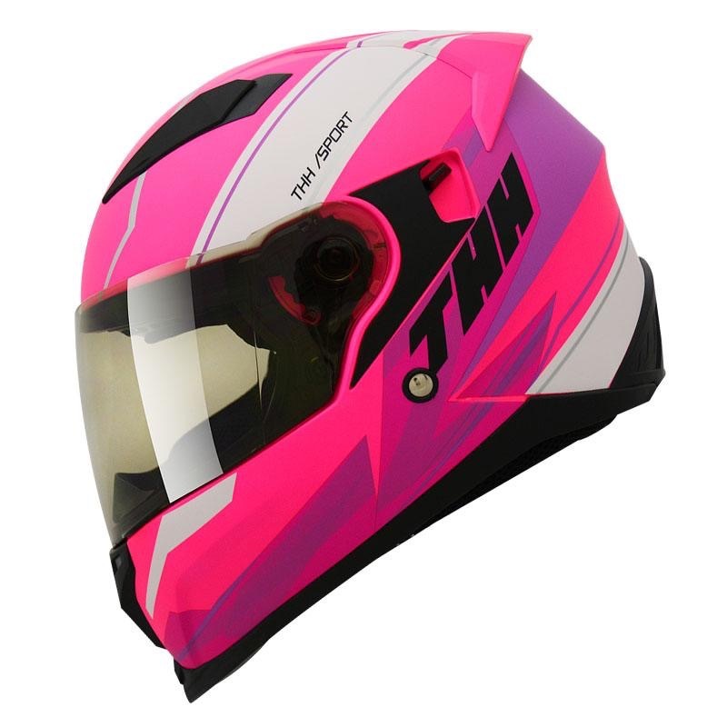 THH T840S NEVIS 平光螢桃紅/白 彩繪