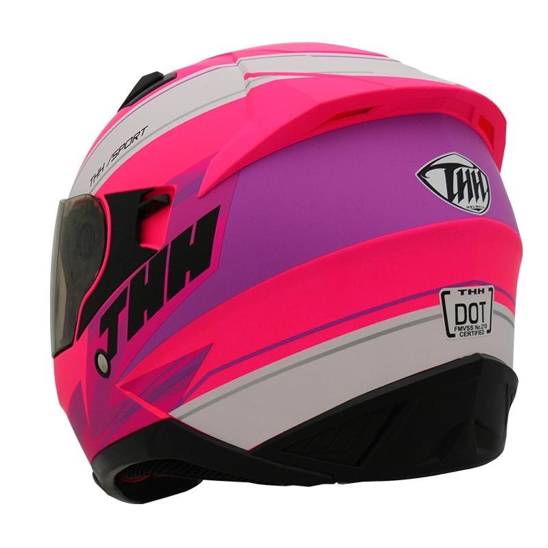 THH T840S NEVIS 平光螢桃紅/白 彩繪