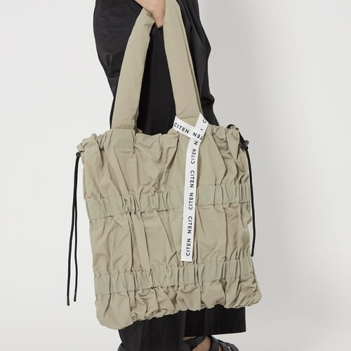 CITEN 皺摺 手提包 單肩包 日本代購 共四色 大容量 抽繩 束口