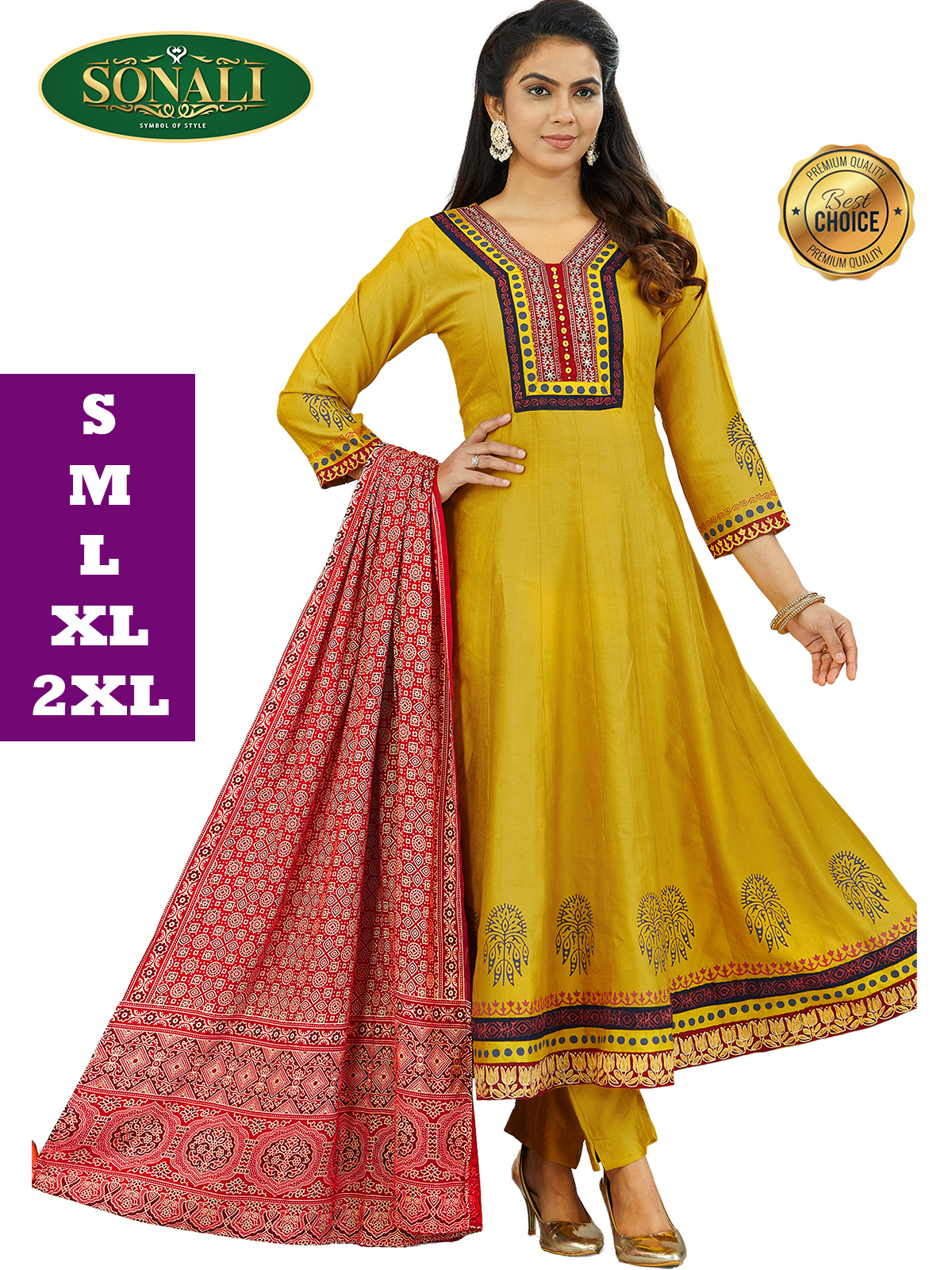 Sonali Super Premier Quality Family Collection Women's Set (3 Pcs Suit) / Men's Kurta (Top) Girls Set / Boy's Kurta Top - Q1945/Q1946/Q1947/Q1948