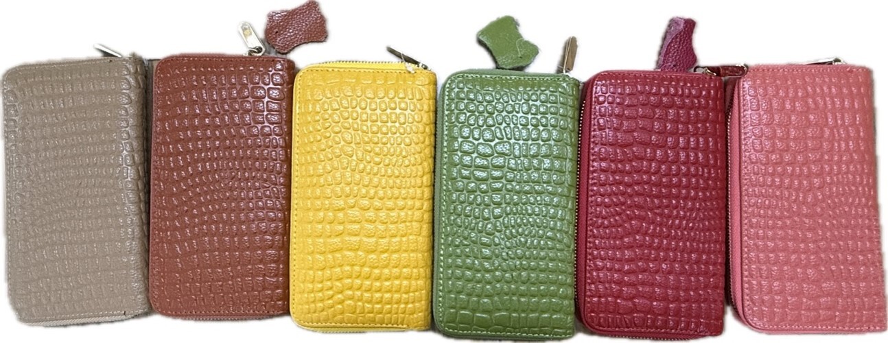 士林總會｜仿鱷魚皮長夾-顏色隨機出貨