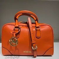 [S] MICHAEL KORS RED CLAY 35S5G70S6L THOMPSON MD DUFFLE SATCHEL LEATHER, 197853429178 (SMK1288)