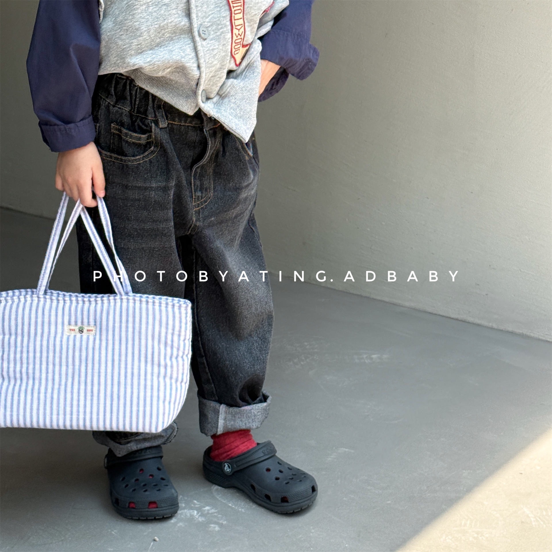 兩色街頭感哈倫牛仔褲