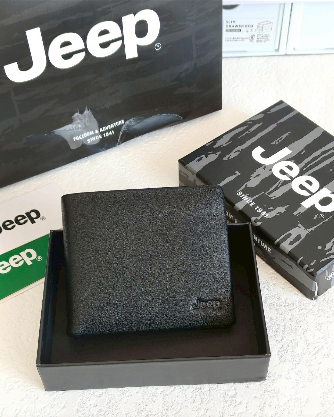 JEEP 復古短夾 錢包 花紋黑/水泥灰/復古咖 共3色