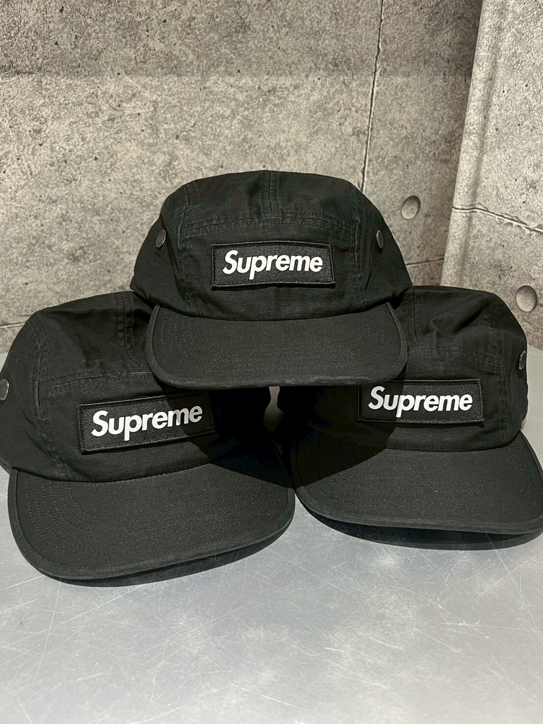 SUPREME Military Camp Cap 後刺繡字體 透氣孔洞 五分割帽