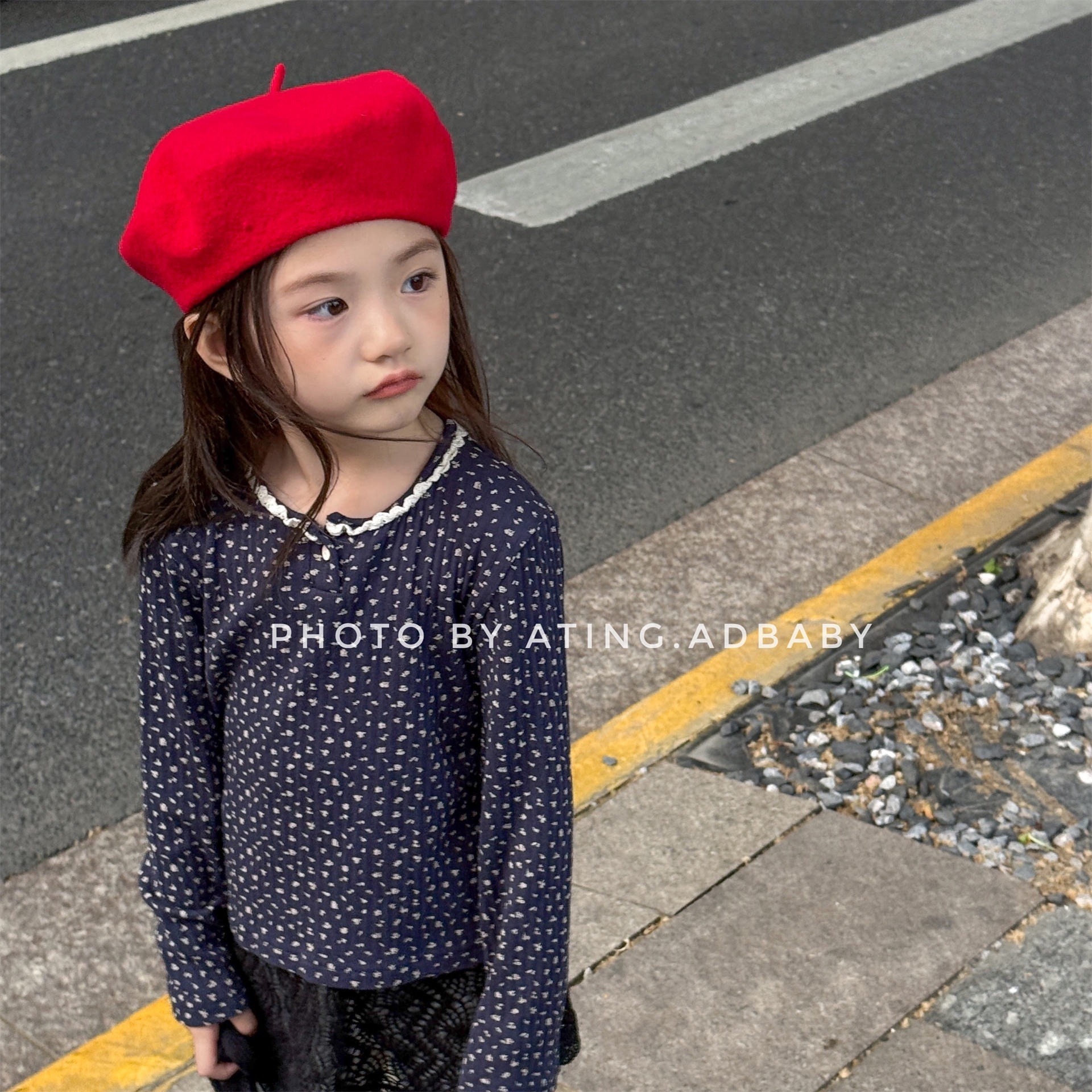 兩色甜美碎花上衣