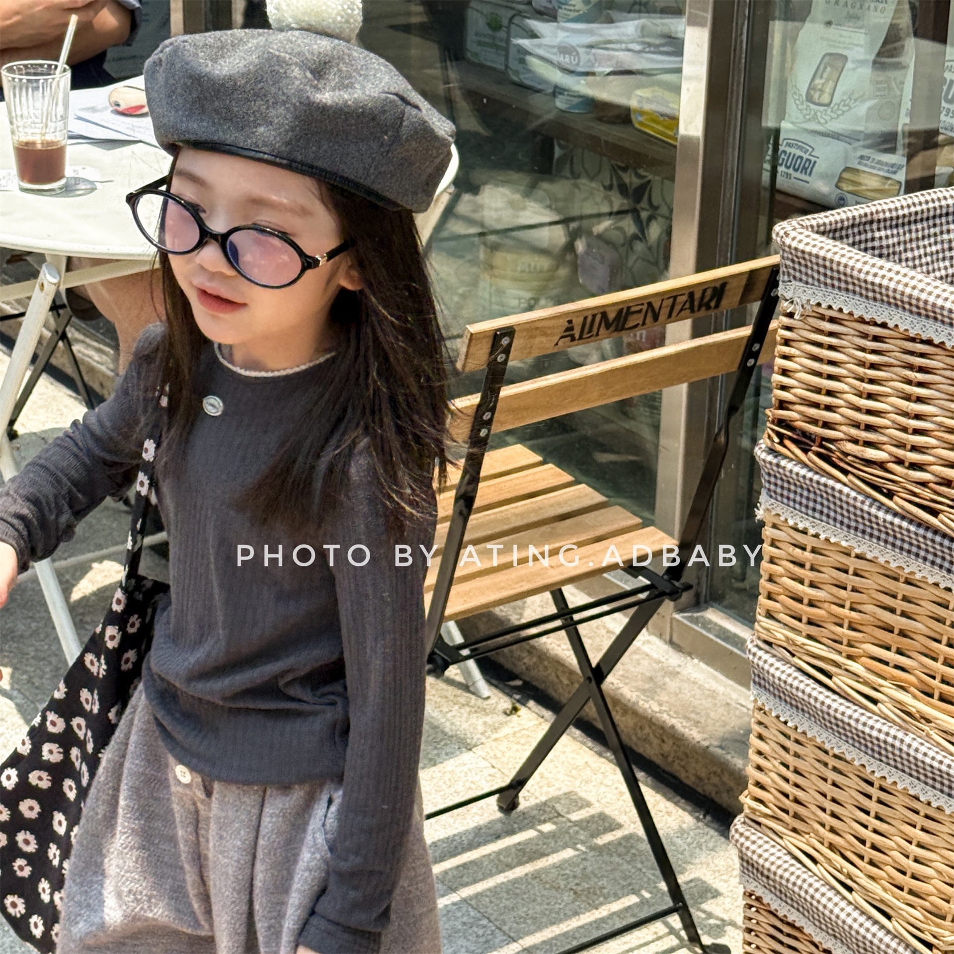 兩色彈力小標上衣