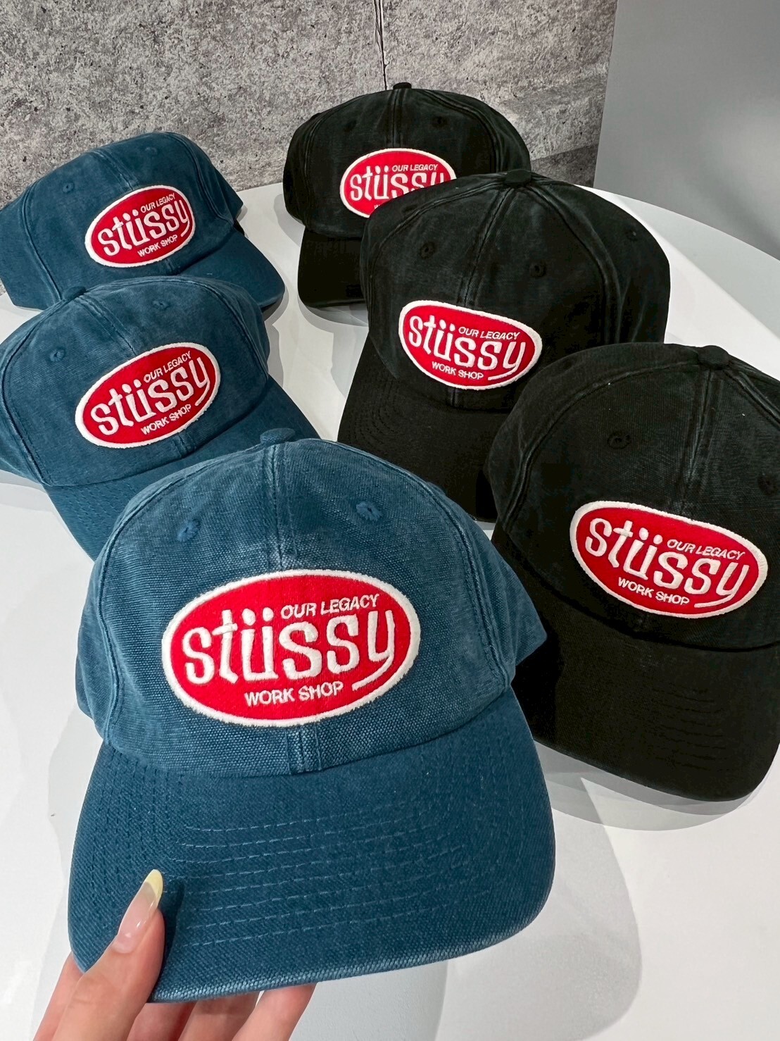 STUSSY X OUR LEGACY 單寧布面 刺繡Logo 老帽