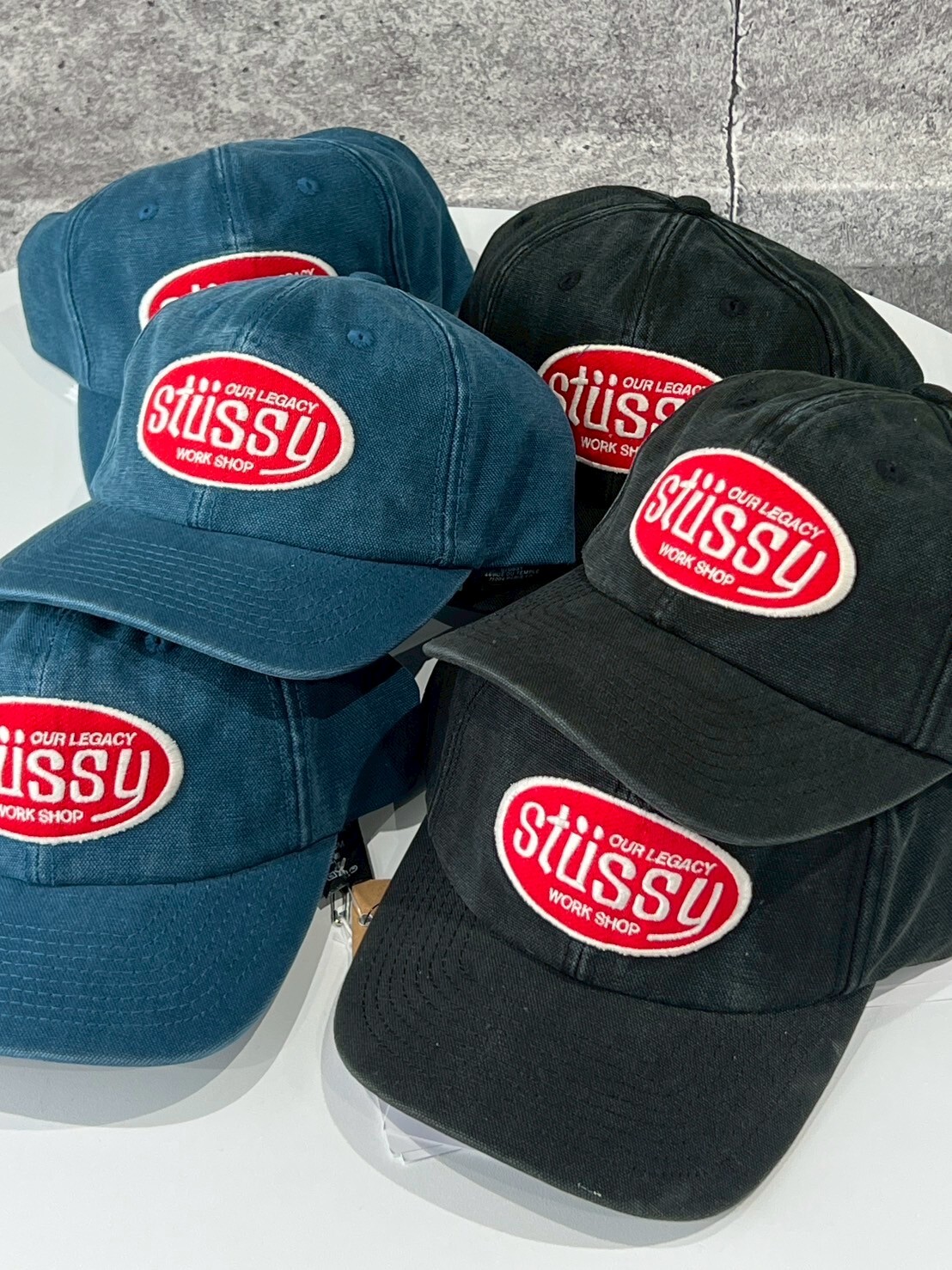 STUSSY X OUR LEGACY 單寧布面 刺繡Logo 老帽