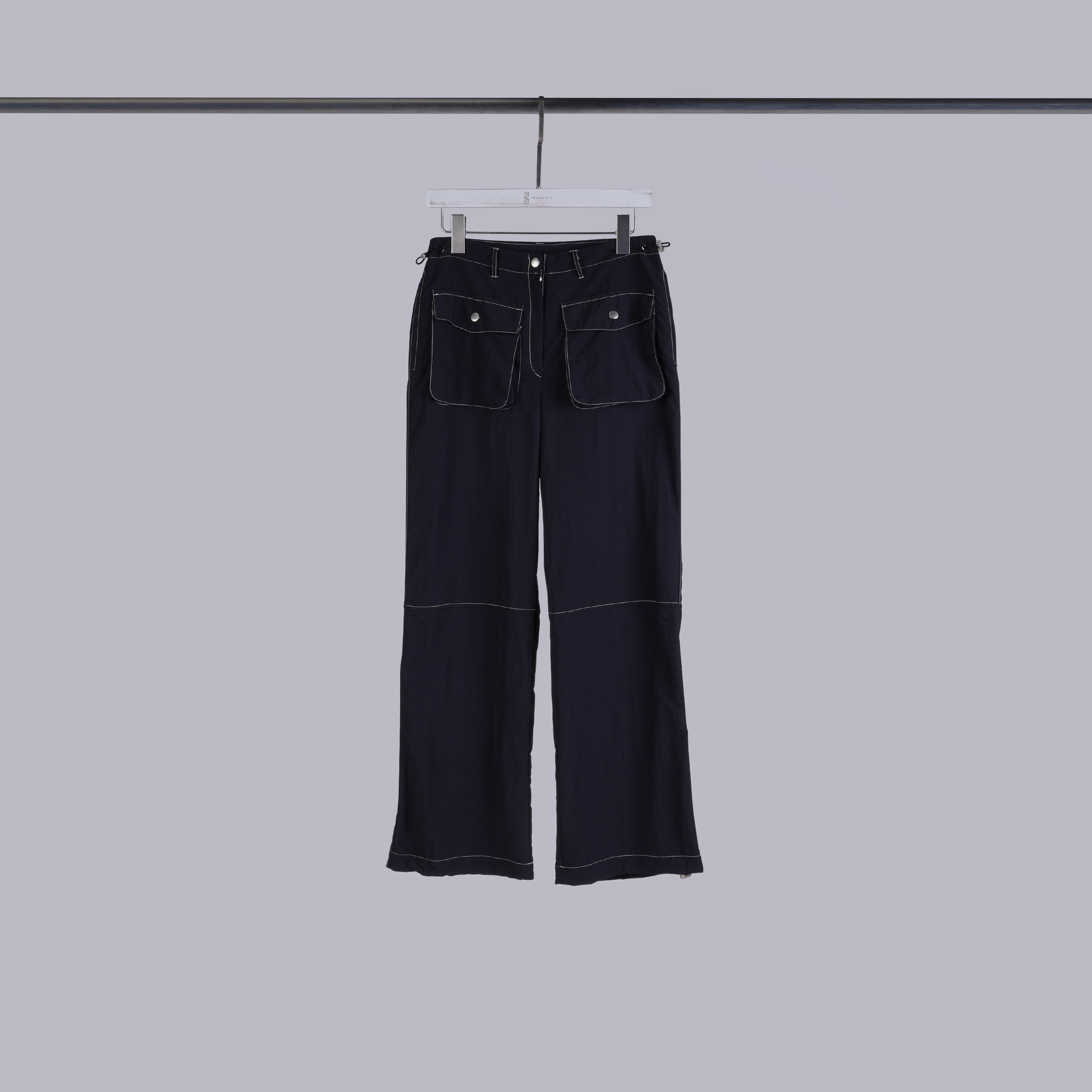 設計感車線口袋工裝褲 | OREO黑