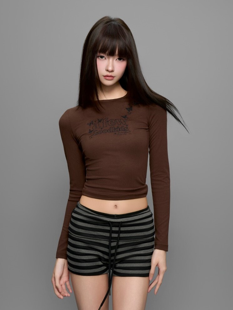 AFGK 蝴蝶刺繡 長袖T A FEW GOOD KIDS