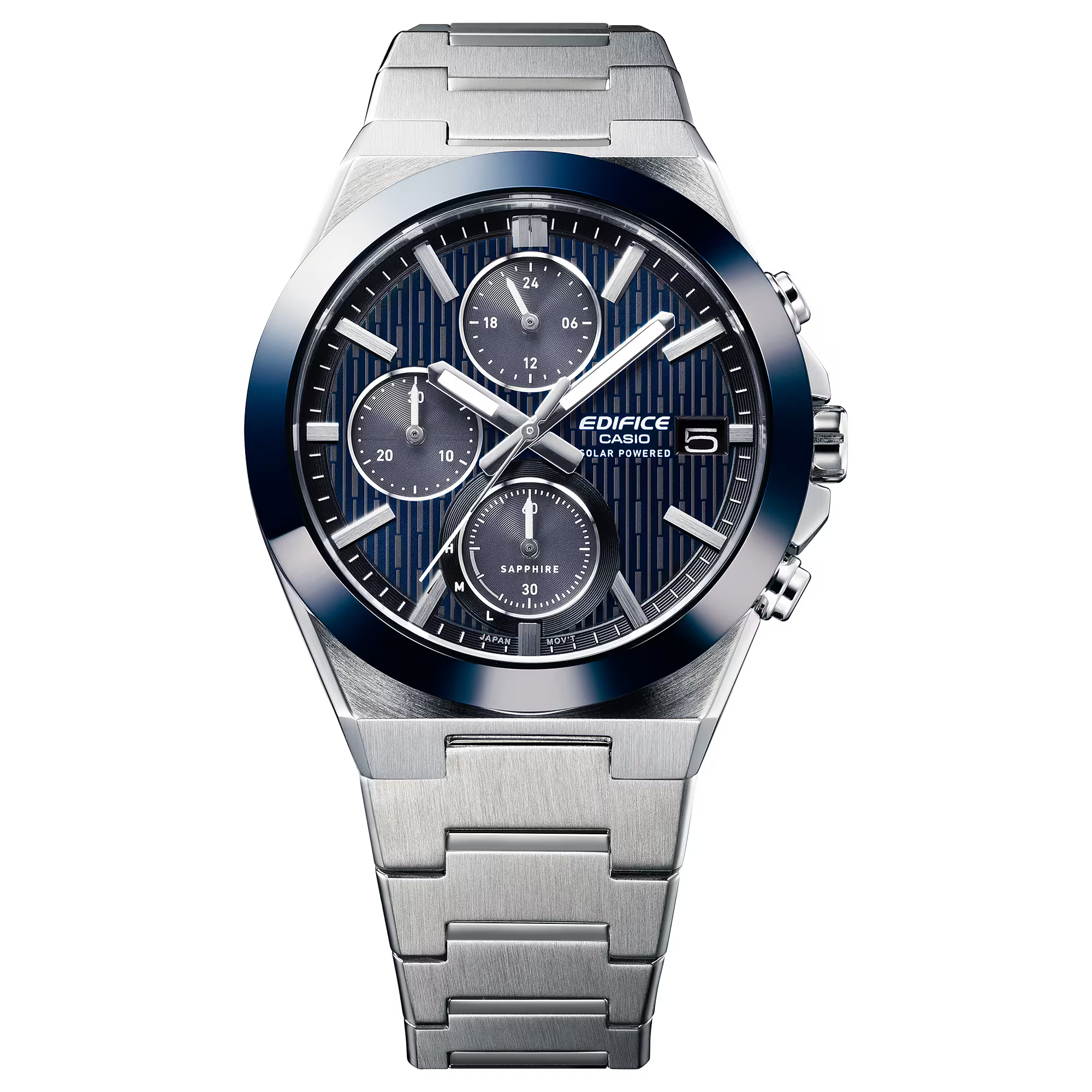 萬年鐘錶 - CASIO EDIFICE 系列   陶瓷錶圈太陽能計時男錶  EFS-S650D-2A  錶徑 : 40.9MM