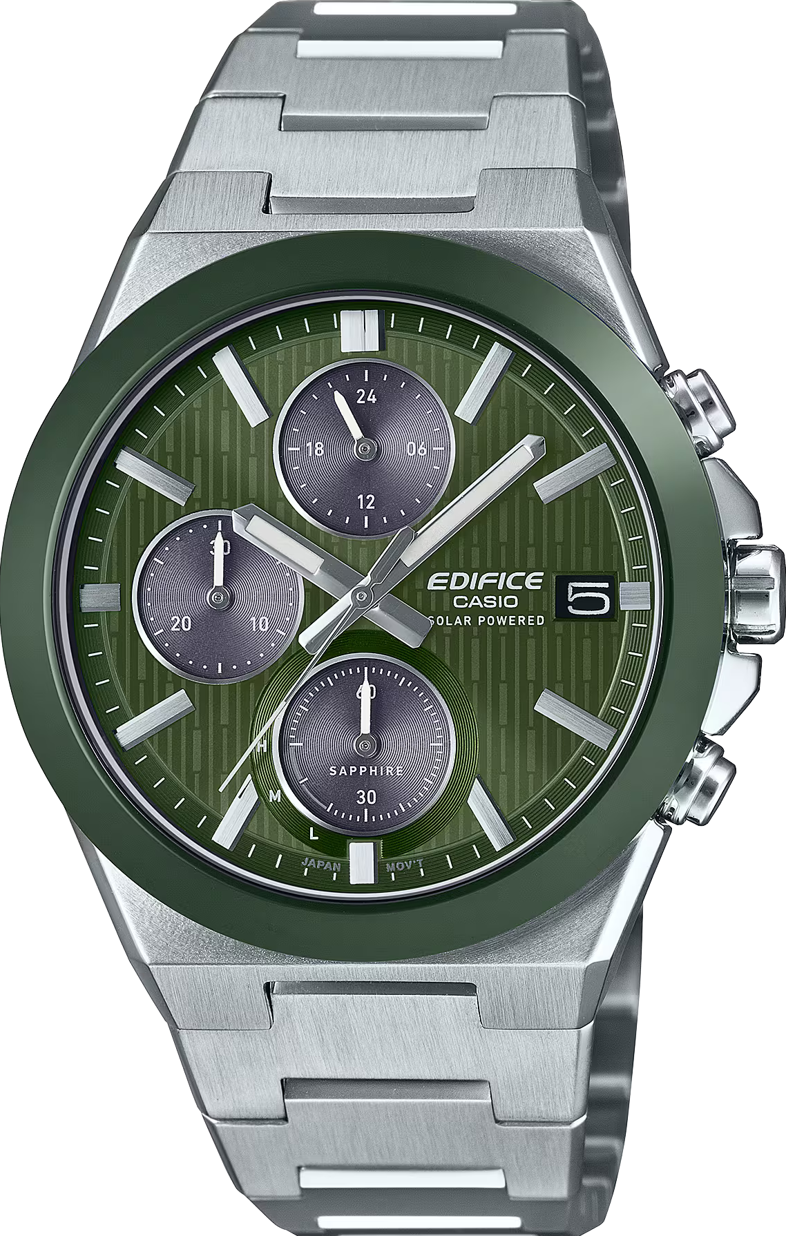 萬年鐘錶 - CASIO EDIFICE 系列   陶瓷錶圈太陽能計時男錶 EFS-S650D-3A  錶徑 : 40.9MM