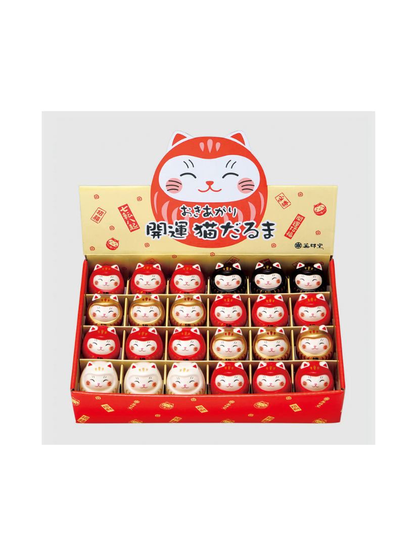 【 現貨 】藥師窯 彩繪不倒翁開運貓達摩 4色