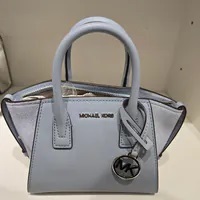 [S] MICHAEL KORS PALE BLUE 35F4S4VC0L AVRIL EXTRA SMALL LEATHER SATCHEL, 197853085190 (SMK1291)