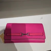 [S] MICHAEL KORS DRAGONFRUIT 35S5S2ZC7L CARSON LG WALLET ON A CHAIN LEATHER, 197853432987 (SMK1292)