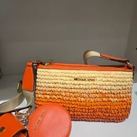 [S] MICHAEL KORS RED CLAY 35S5GTVC1W JET SET TRAVEL SM XDY W TECH ATTCH, 197853426184 (SMK1294)