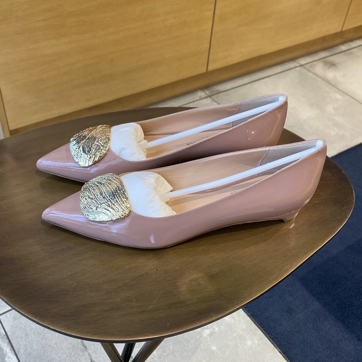 Ruper Sanderson Bedfa patent Ripple Flats Rosa