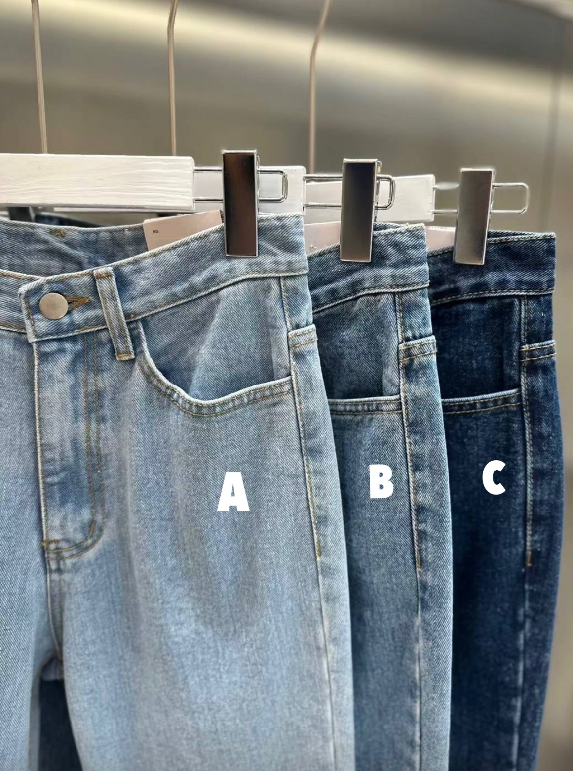 【熱賣款 】 JS1112 鉛筆型褲管直腳牛仔褲