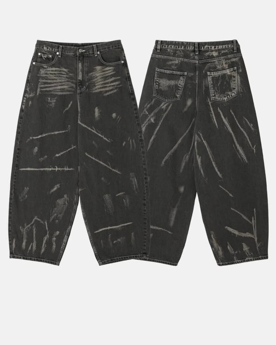 亂紋鬆身牛仔褲 Vass-023P