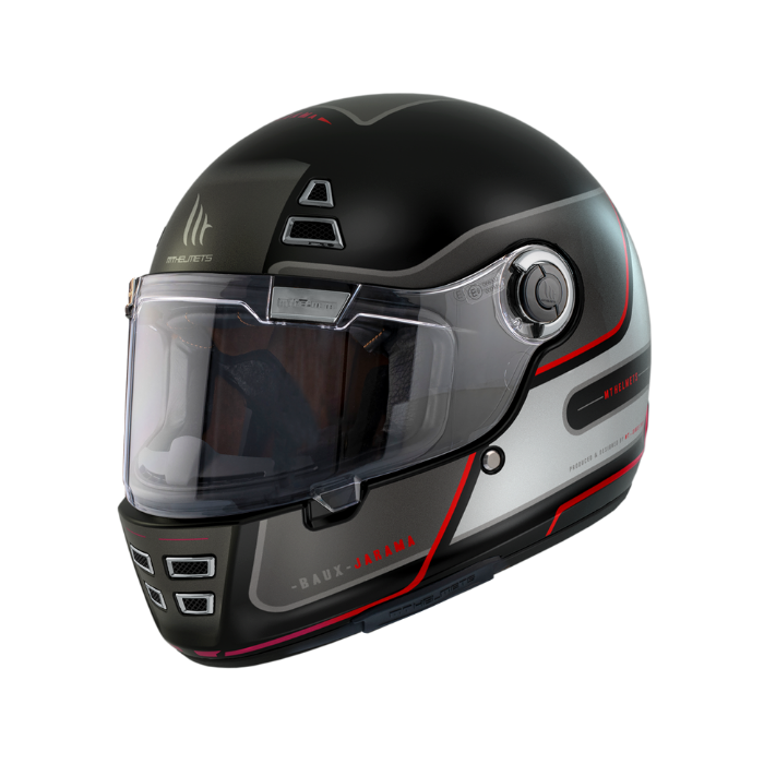 MT HELMETS JARAMA BAUX E15 MATT RED 消光面