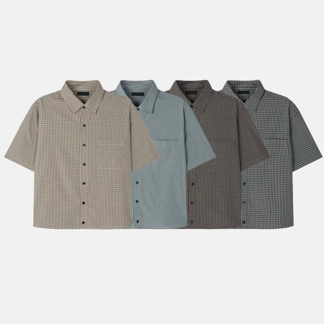 格仔Boxy短袖恤衫 TAC-0268S
