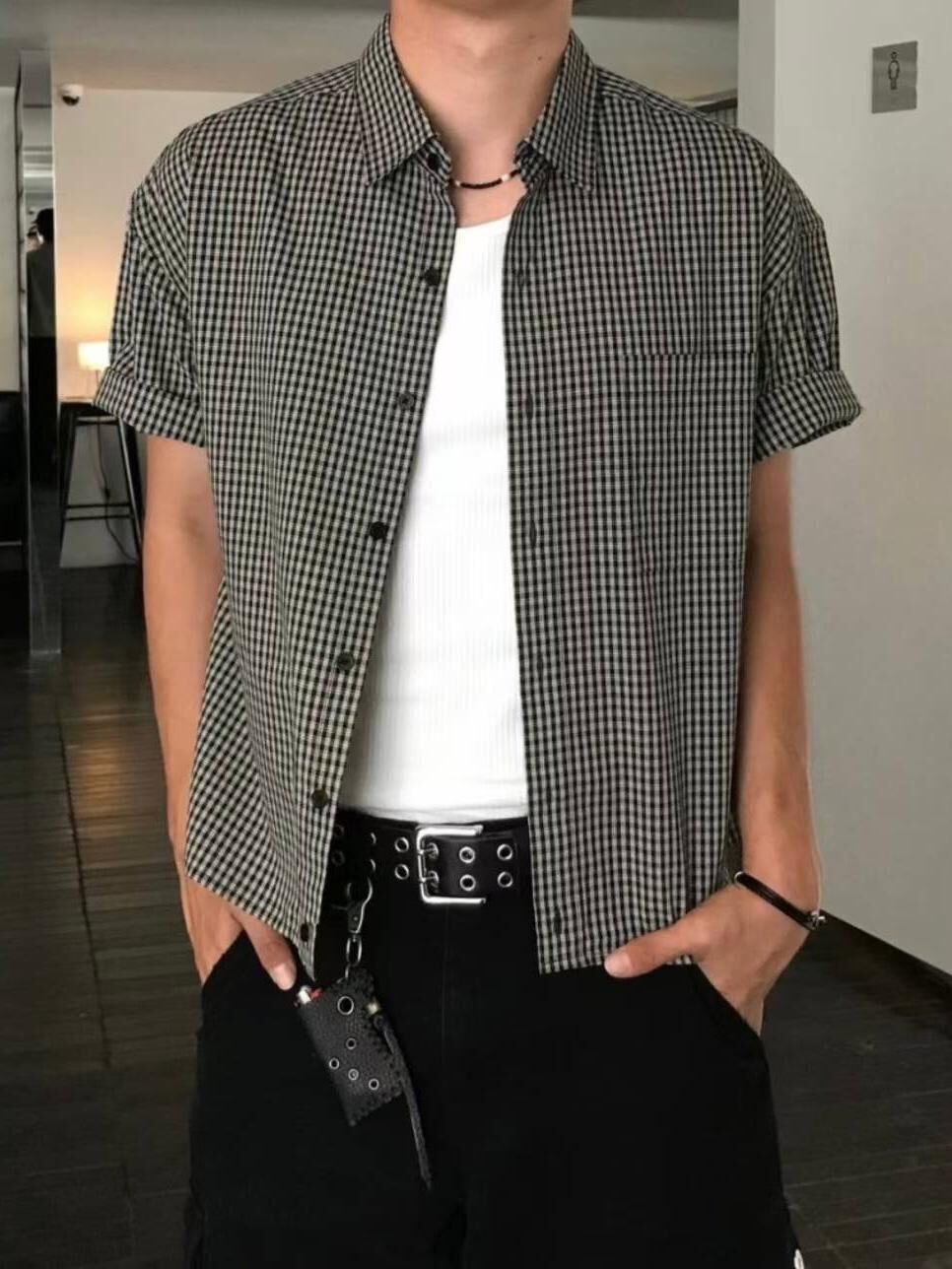 格仔Boxy短袖恤衫 TAC-0268S