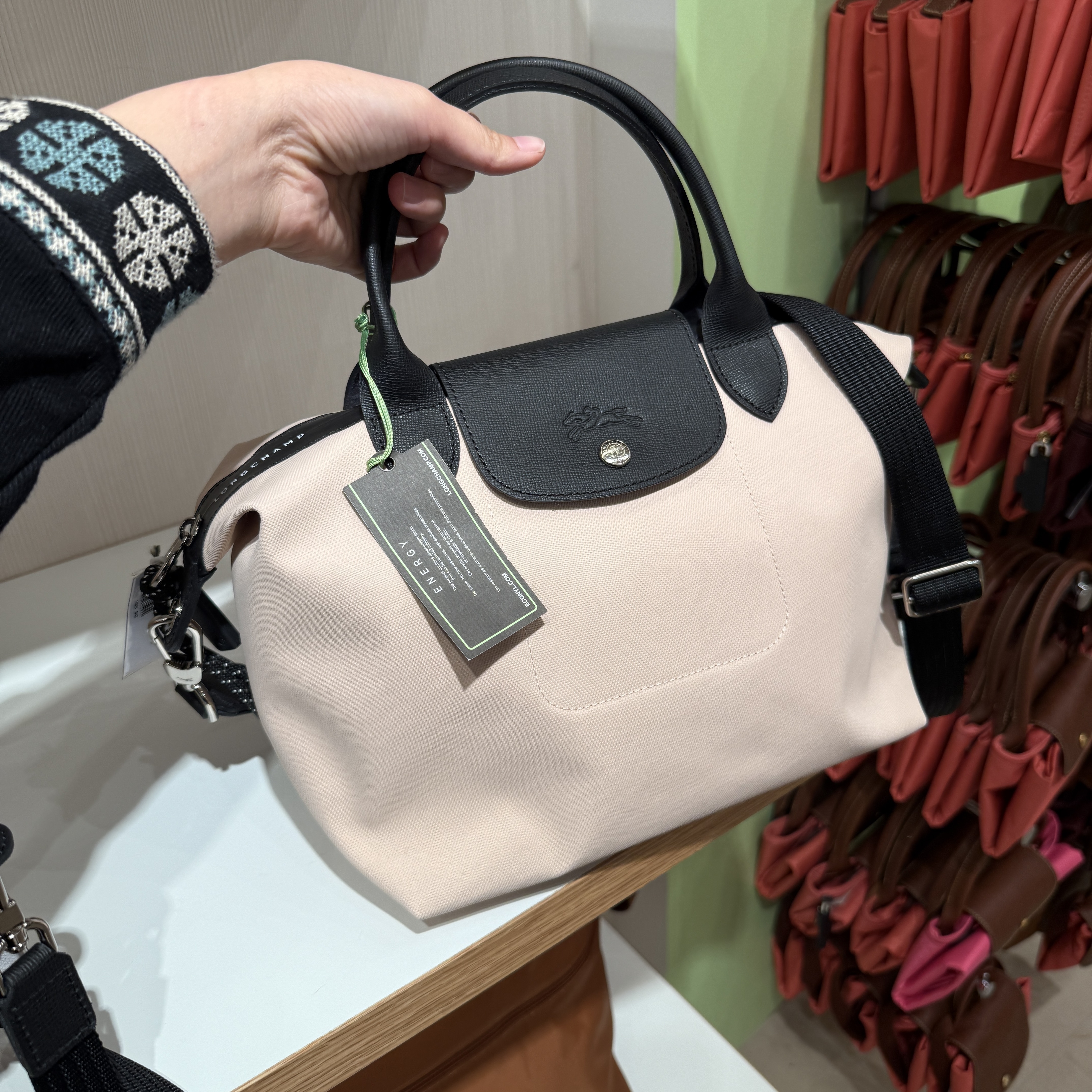 Longchamp energy crossbody bag small light pink