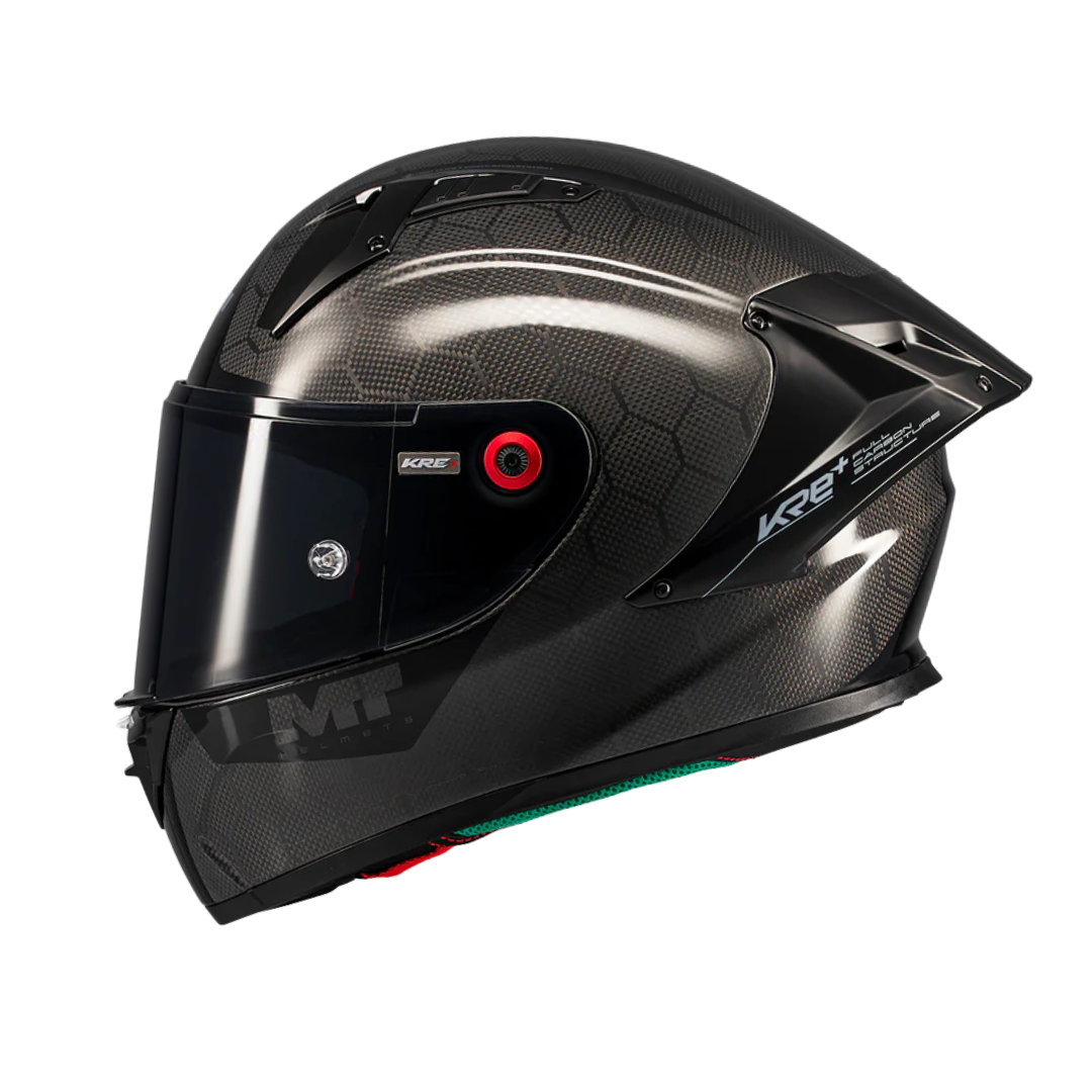 MT Helmets KRE+ S PURE A1 GLOSS CARBON 符合賽車批准的最高標準 FIM 認証 全碳纖維頭盔