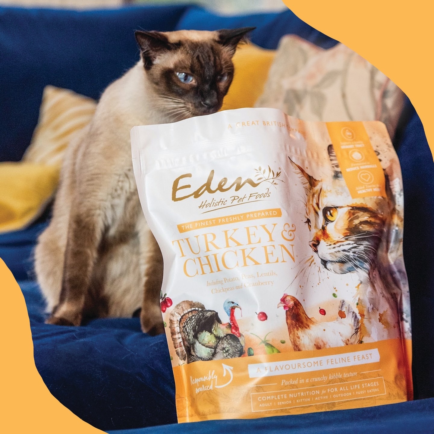 英國 Eden 鮮肉無穀 (火雞+雞肉) 全貓糧 1.5kg