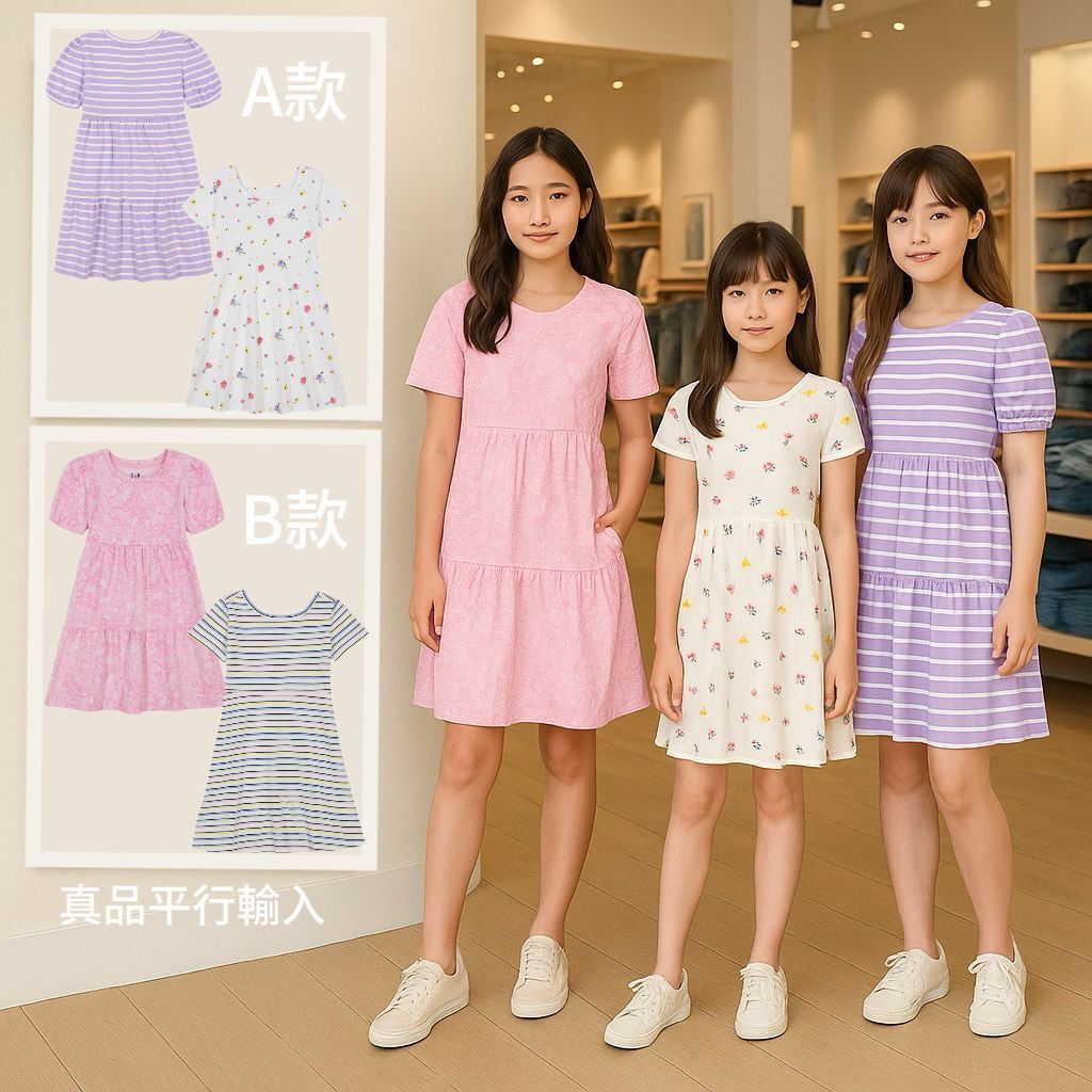 【預購】Gap G080406 兩件裝童裝短袖連身裙