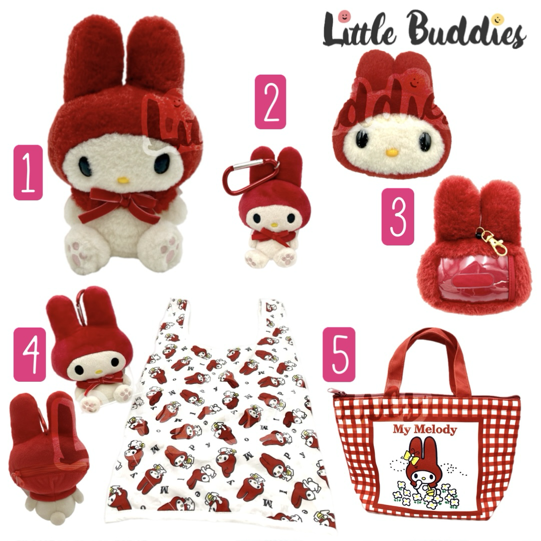 日本限定 Sanrio My Melody 經典紅色頭小蝴蝶結造型系列