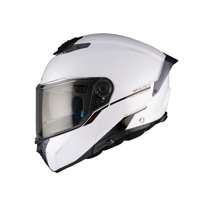MT HELMETS ATOM 2 SV SOLID A0 GLOSS WHITE 亮面