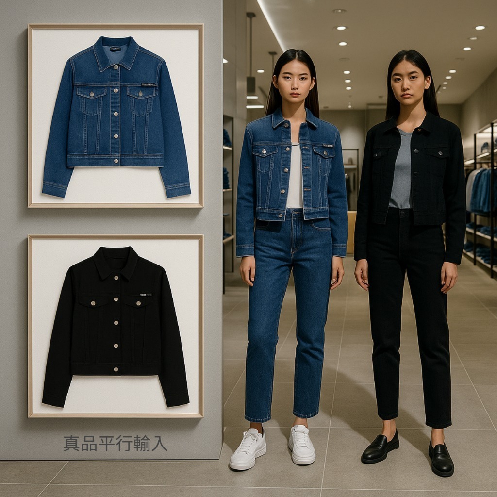 【預購】Calvin Klein G080410 女裝短款牛仔外套