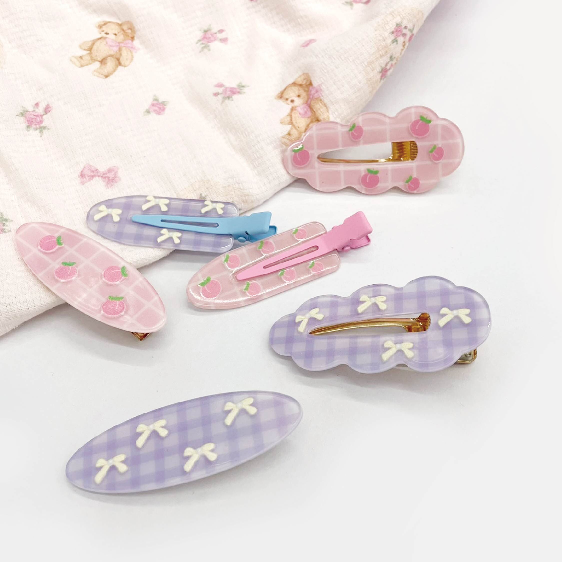 【AC54】甜美壓克力抓夾(三入一組)＊二色