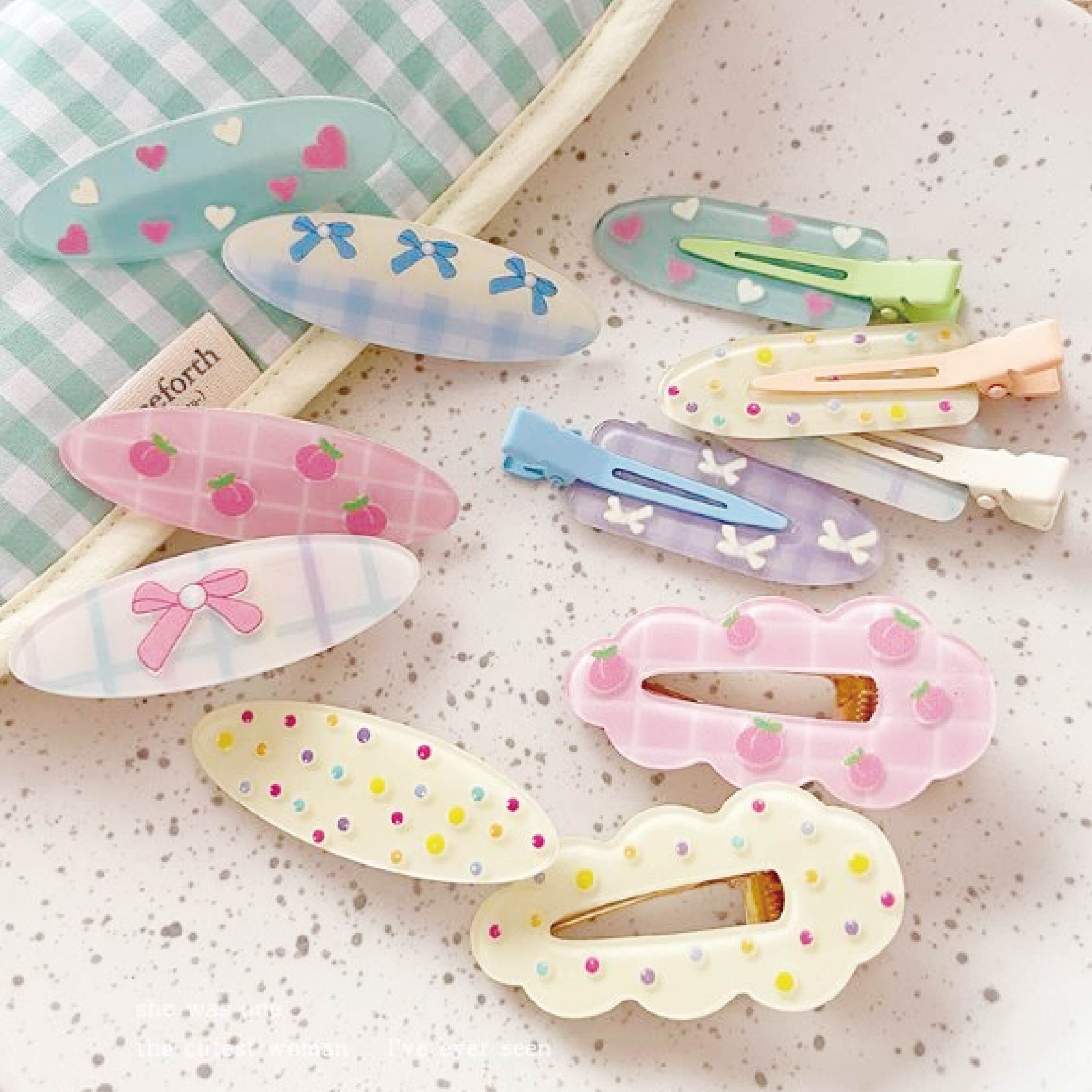 【AC54】甜美壓克力抓夾(三入一組)＊二色