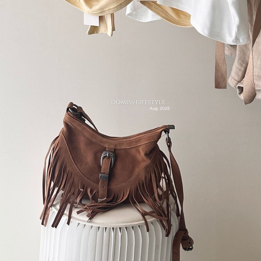 【嚴選復古麂皮包】DOMISS波希米亞風流蘇肩背包 (現貨)