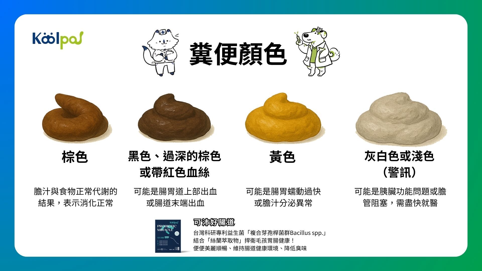 狗狗拉肚子糞便顏色