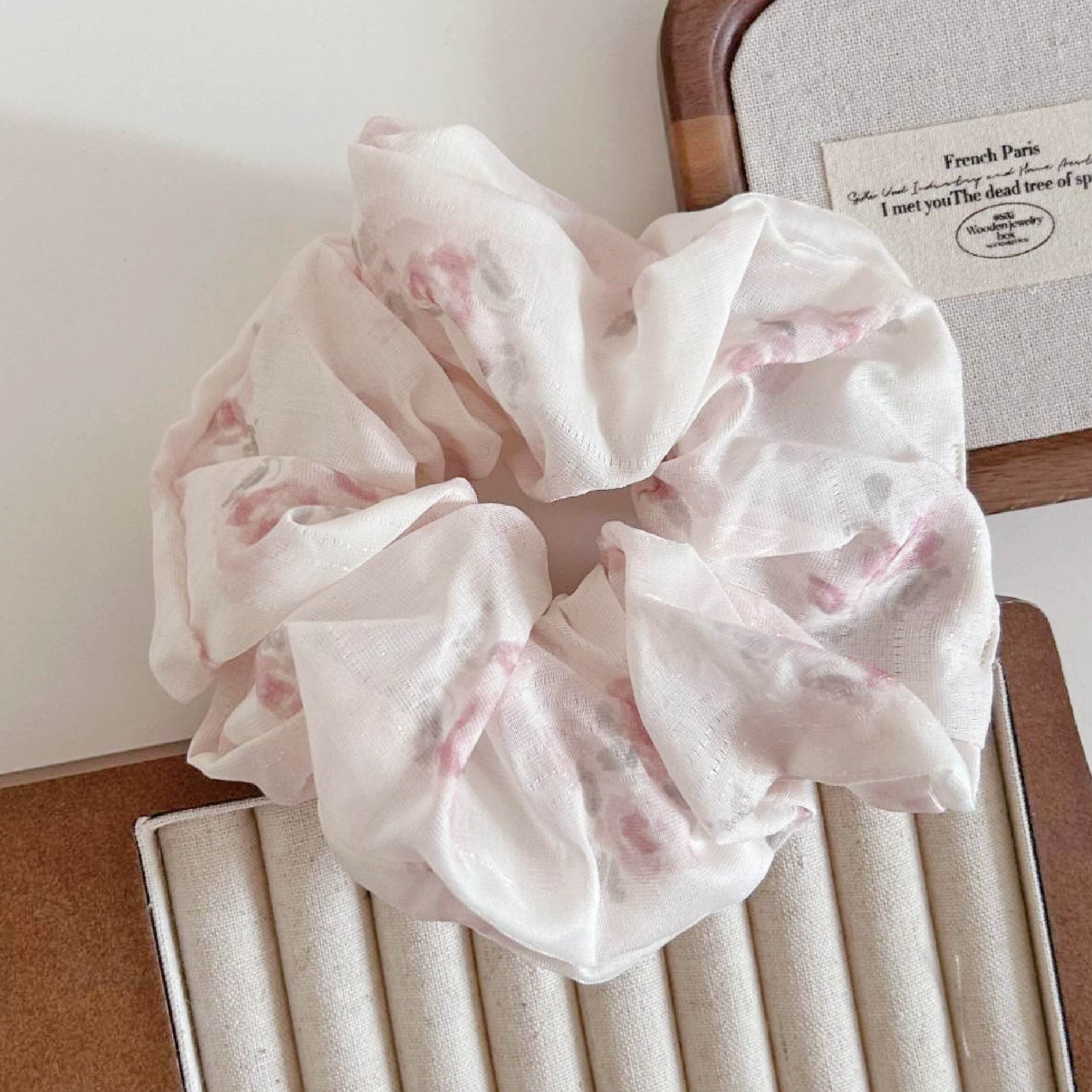 【AC47】清新碎花泡芙髮圈＊三色