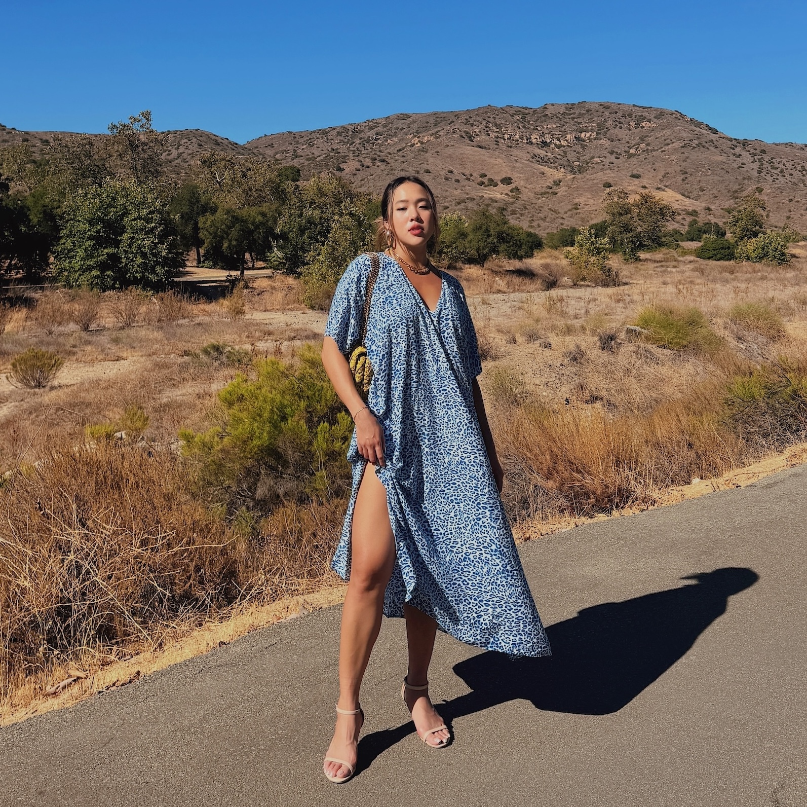 波希米亞豹紋慵懶感洋裝