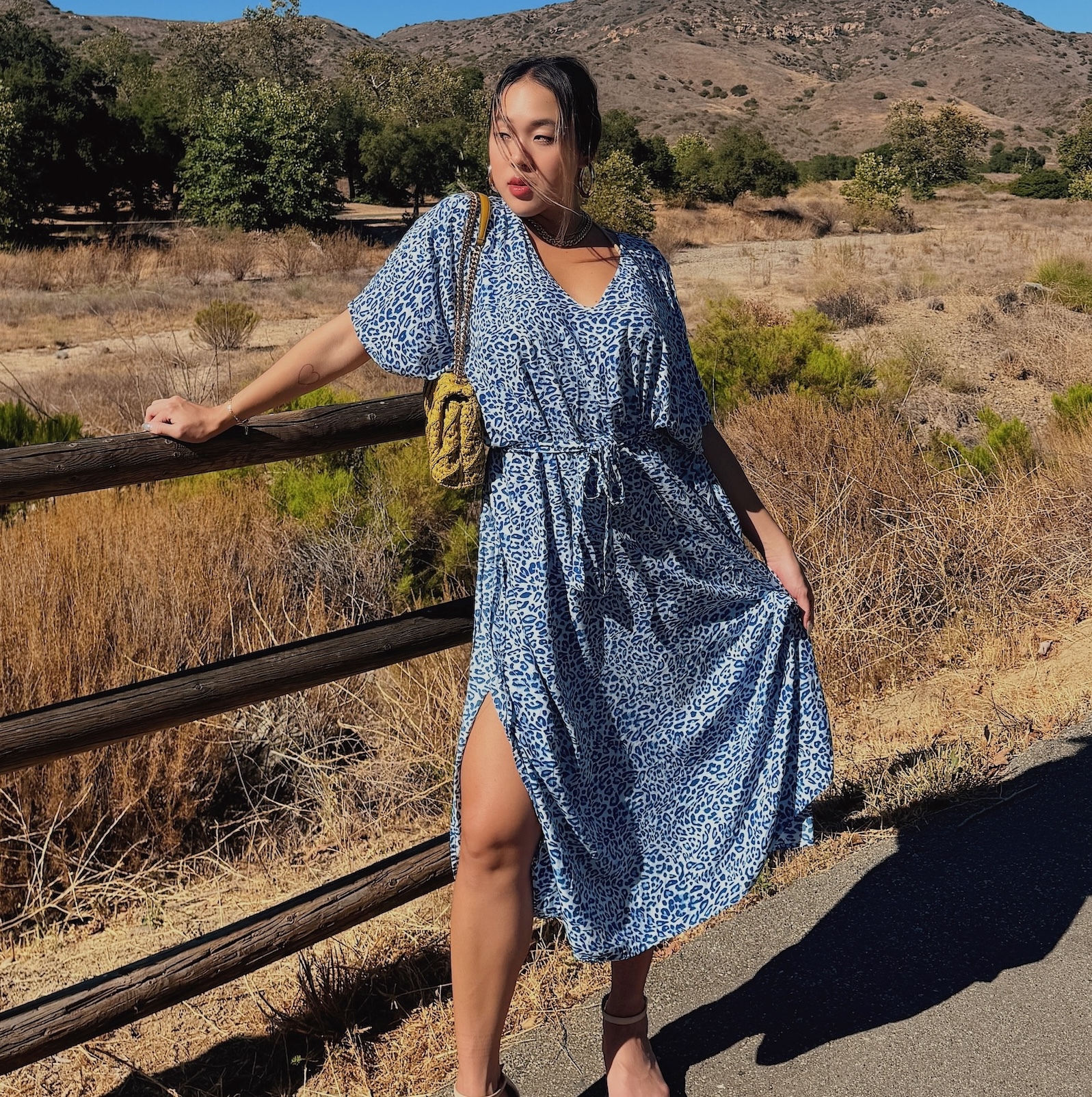 波希米亞豹紋慵懶感洋裝