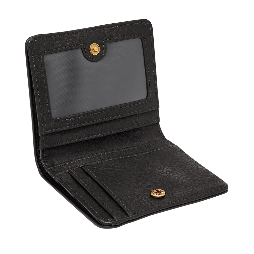 Logan 真皮RFID防盜短夾-黑色 SL7829001